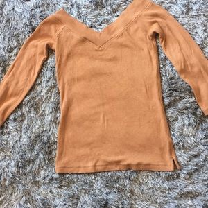 Adorable rust color free people fitted top